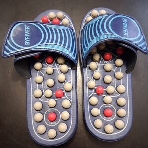 Byriver Women's Massage Reflexology Sandals  Size S (8-9)